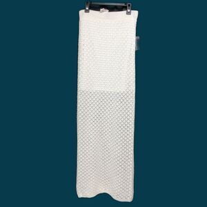 Olive + Oak Maxi Long Skirt Crochet Lined Women's Small Ivory Boho NWT